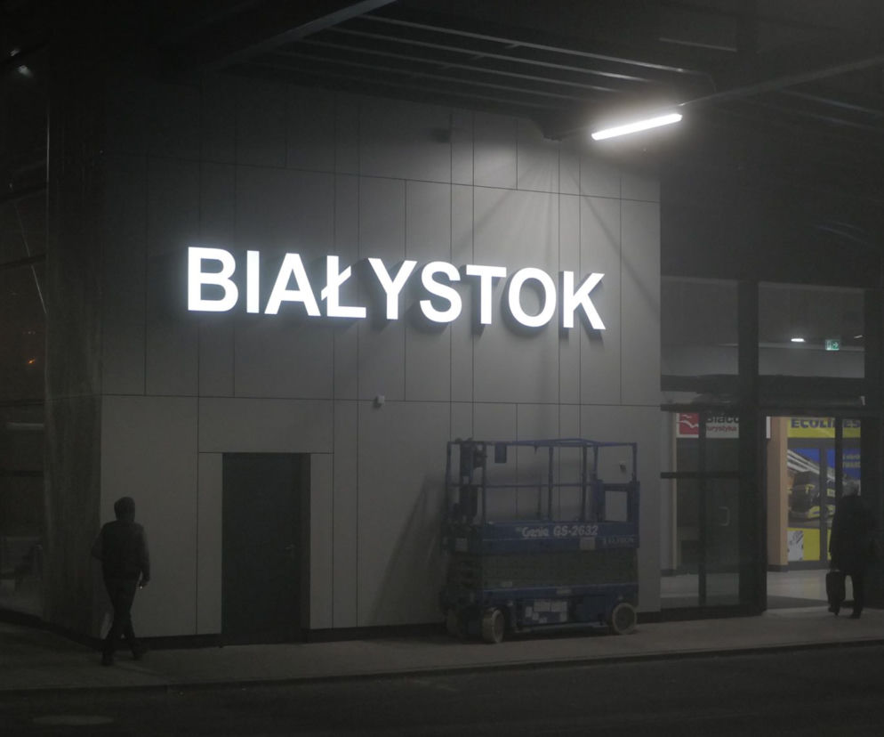 Napis na dworcu PKS