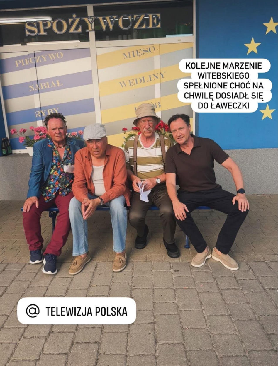 Ranczo nowy sezon 11. Pietrek (Piotr Pręgowski), Hadziuk (Bogdan Kalus), Solejuk (Sylwester Maciejewski), Tomasz Witebski (Jacek Kawalec)