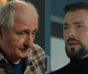 Barwy szczęścia, odcinek 3271. Krzysztof Jaworski (Jacek Kałucki), Marcin Kodur (Oskar Stoczyński)