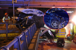 Dramatyczny wypadek na S8. BMW wylądowało na barierze