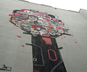 Mural na ścianie GK