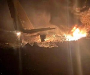 Katastrofa rosyjskiego bombowca. Tu-95 rozbił się i stanął w ogniu. Zginęło 6 osób
