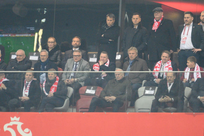 Karol Nawrocki i Przemysław Czarnek na mecze Polska - Albania