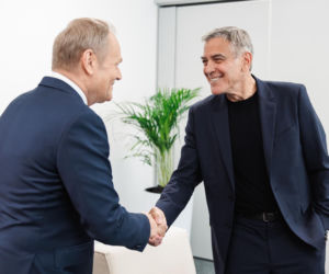 Premier Donald Tusk i George Clooney