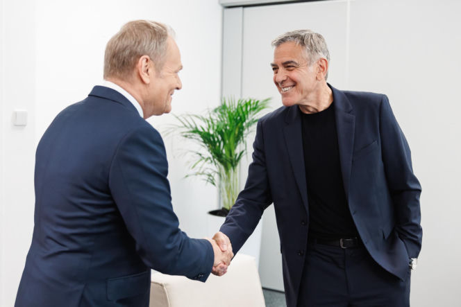 Premier Donald Tusk i George Clooney