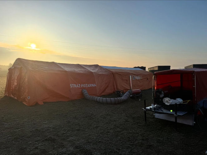 Pożar w zakładzie utylizacji opon w Rożentalu