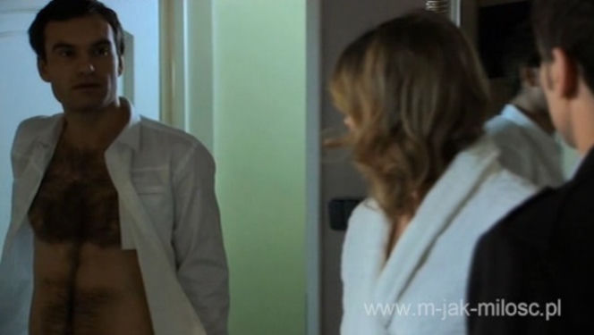 M jak miłość. Anna (Tamara Arciuch), Marek (Kacper Kuszewski), Kris (Mariusz Zaniewski)