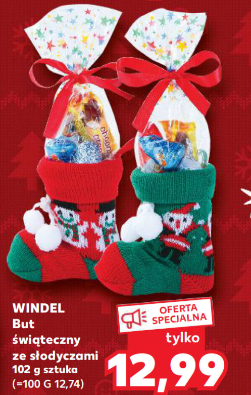 Windel But świąteczny ze słodyczami 12,99 zł/102 g  