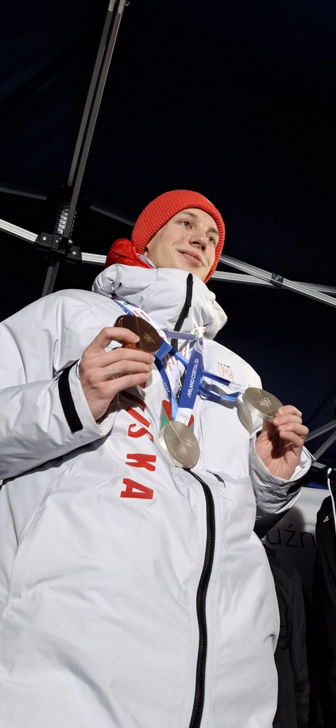 Powitanie Kacpra Tomasiaka w Bystrej 18.02.2026