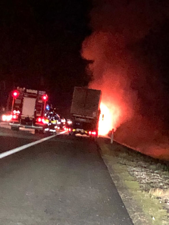 Mercedes PŁONĄŁ na autostradzie A4