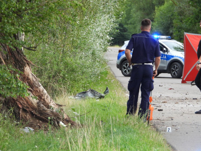 29-latek roztrzaskał się na drzewie. Młody kierowca nie miał szans