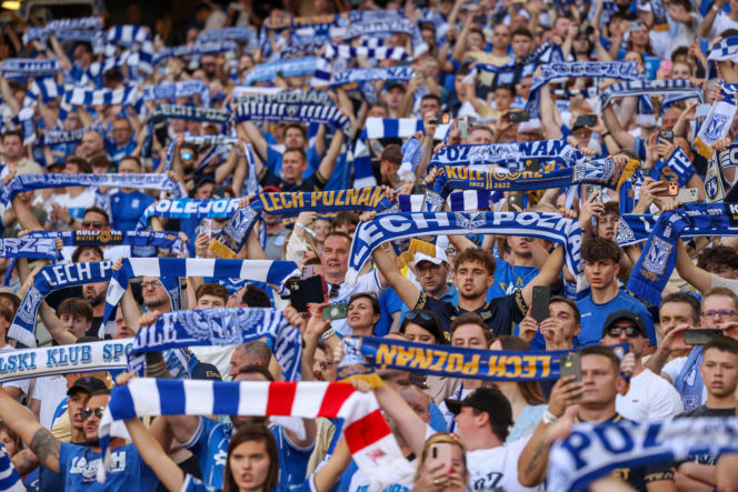 Kibice na meczu Lech Poznań - Wisła Płock