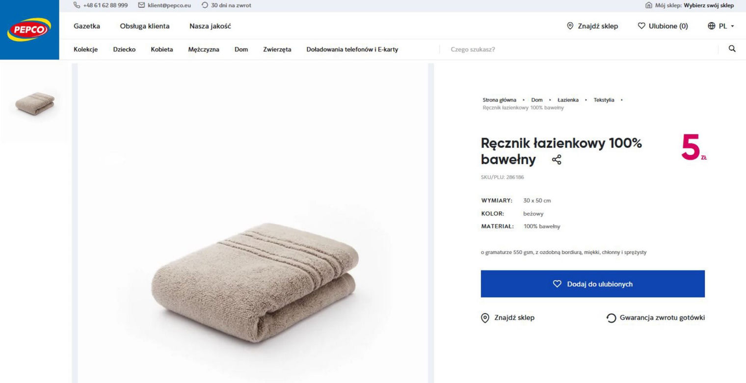MEGA tanie ręczniki w Pepco