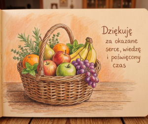 Kartka dla nauczyciela na koniec roku szkolnego