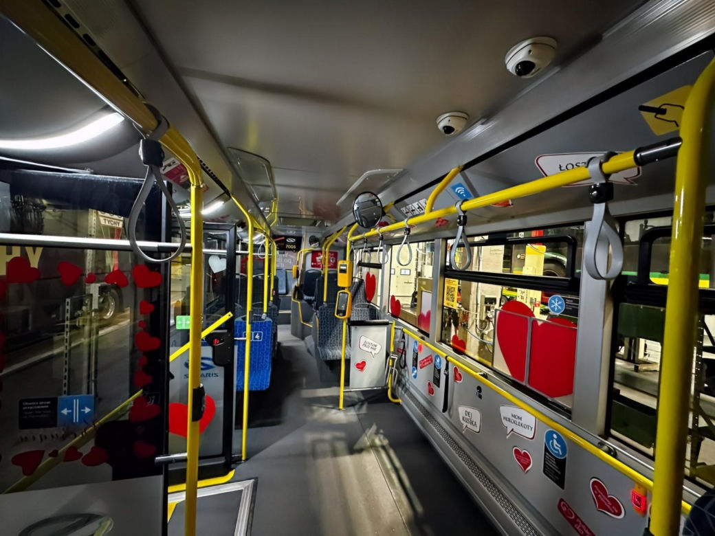 Walentynkowy autobus w Bieruniu 