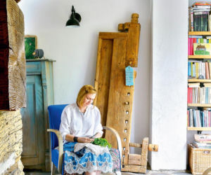 Wnętrze łemkowskiej chaty