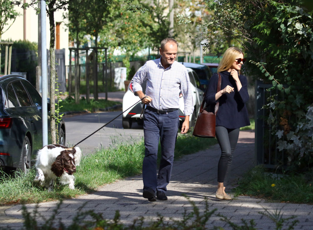 Tusk sprząta po psie