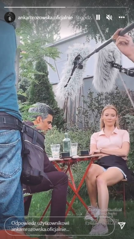 Barwy szczęścia na planie: Dominika (Karolina Chapko), Zbyszek Stawicki (Piotr Borowski)
