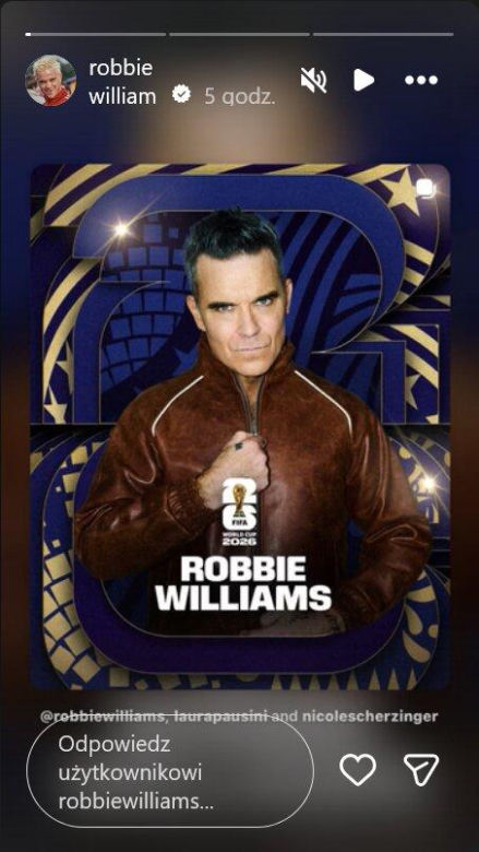 Robbie Williams i Nicole Scherzinger rozgrzali finał mundialu! Ich występ przejdzie do historii