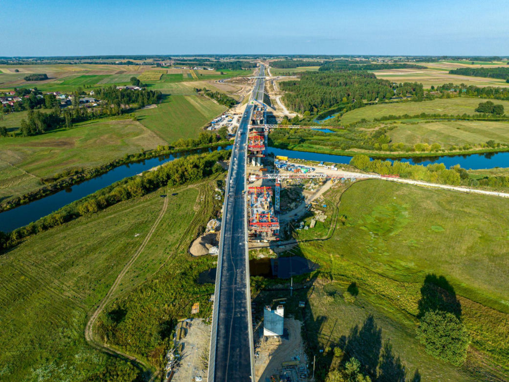 Obwodnica Łomży - plac budowy w sierpniu 2024