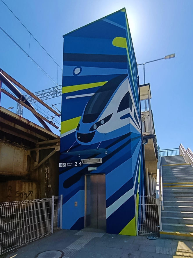 Murale na przystanku SKM Łasztownia