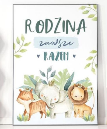 Plakat z napisem