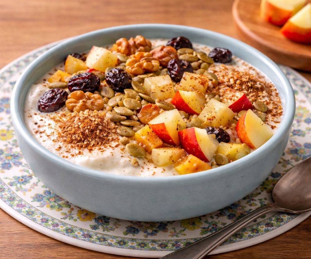 Probiotyczna kolacja z jogurtem i ziarnami