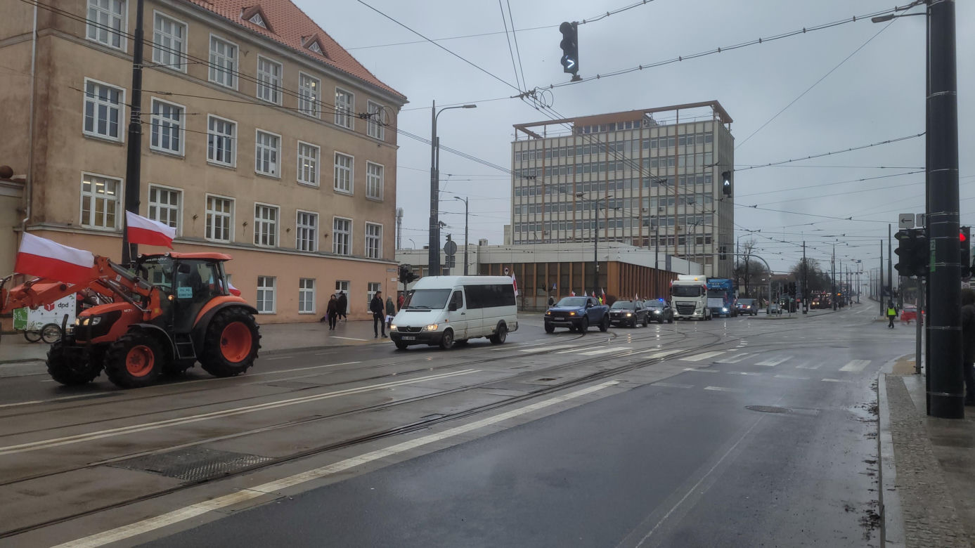 Protest rolników w Olsztynie, 20 lutego