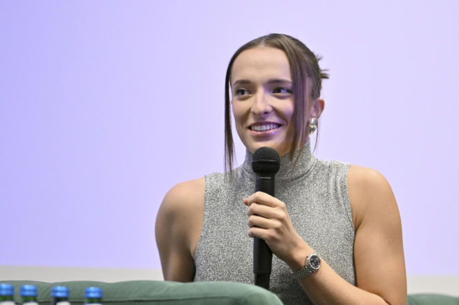 Iga Świątek i Daria Abramowicz na konferencji