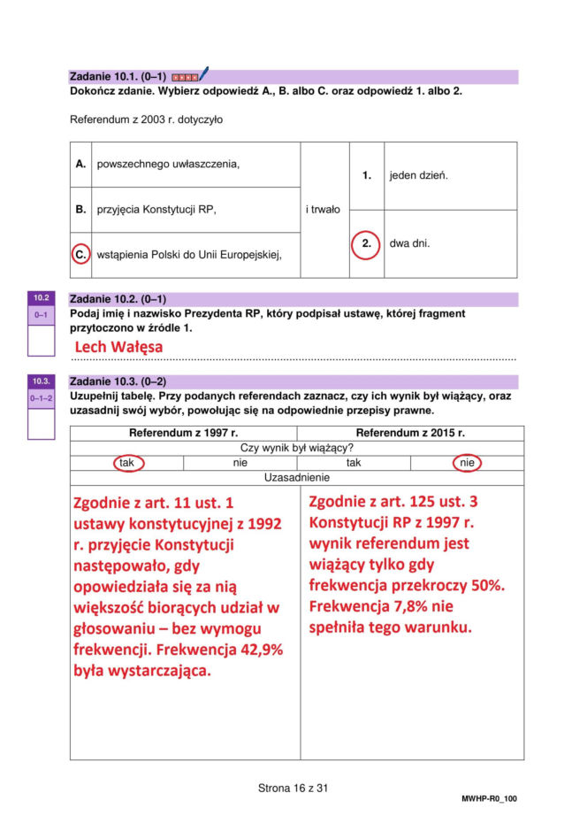 Matura próbna 2026: WOS rozszerzony - wszystkie odpowiedzi do arkusza CKE 16.01.2026
