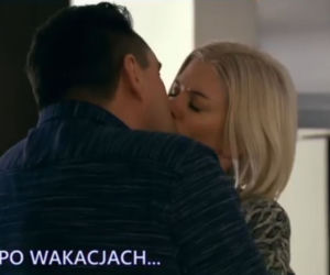 Na Wspólnej po wakacjach 2020. Sławek (Mariusz Słupiński), Tatiana (Olha Bosova)