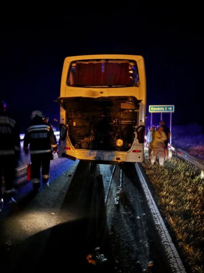 Autobus z pielgrzymami zderzył się z owcą, a gdy zatrzymał się na drodze, w jego tył uderzyła nadjeżdżająca ciężarówka