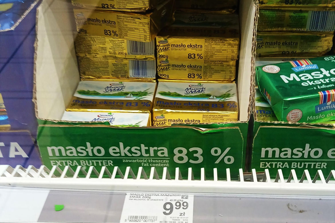 Ceny masła w Polsce i w Niemczech