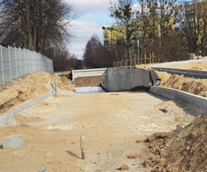 Trwa budowa przejścia pod torami na ul. Jeziornej w Olsztynie