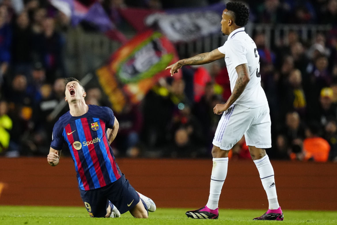 Ania Lewandowska na Camp Nou na meczu Barcelona - Real