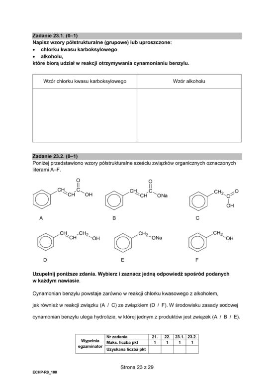 Matura 2024: chemia rozszerzona w formule 2015 - arkusze CKE i sugerowane odpowiedzi
