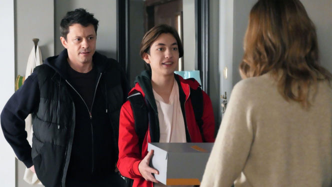 Barwy szczęścia odc. 3346.Asia (Anna Gzyra), Daniel (Marcin Bikowski)  Emil (Artem Malashchuk)