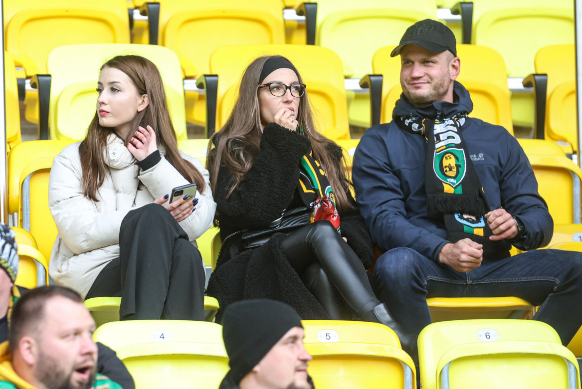Kibice na meczu GKS Katowice - Lech Poznań