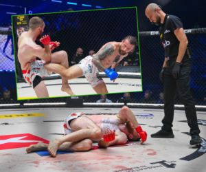 Niewyobrażalne sceny po kopnięciu w krocze na KSW 121. Czeczen zwijał się z bólu, krzyk niósł się po hali 