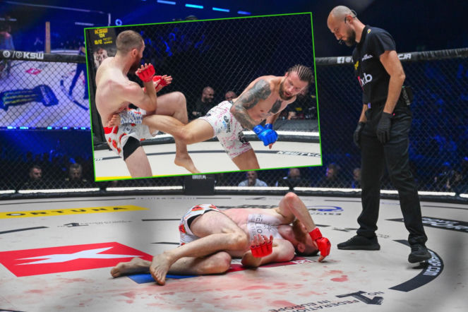 Niewyobrażalne sceny po kopnięciu w krocze na KSW 121. Czeczen zwijał się z bólu, krzyk niósł się po hali 
