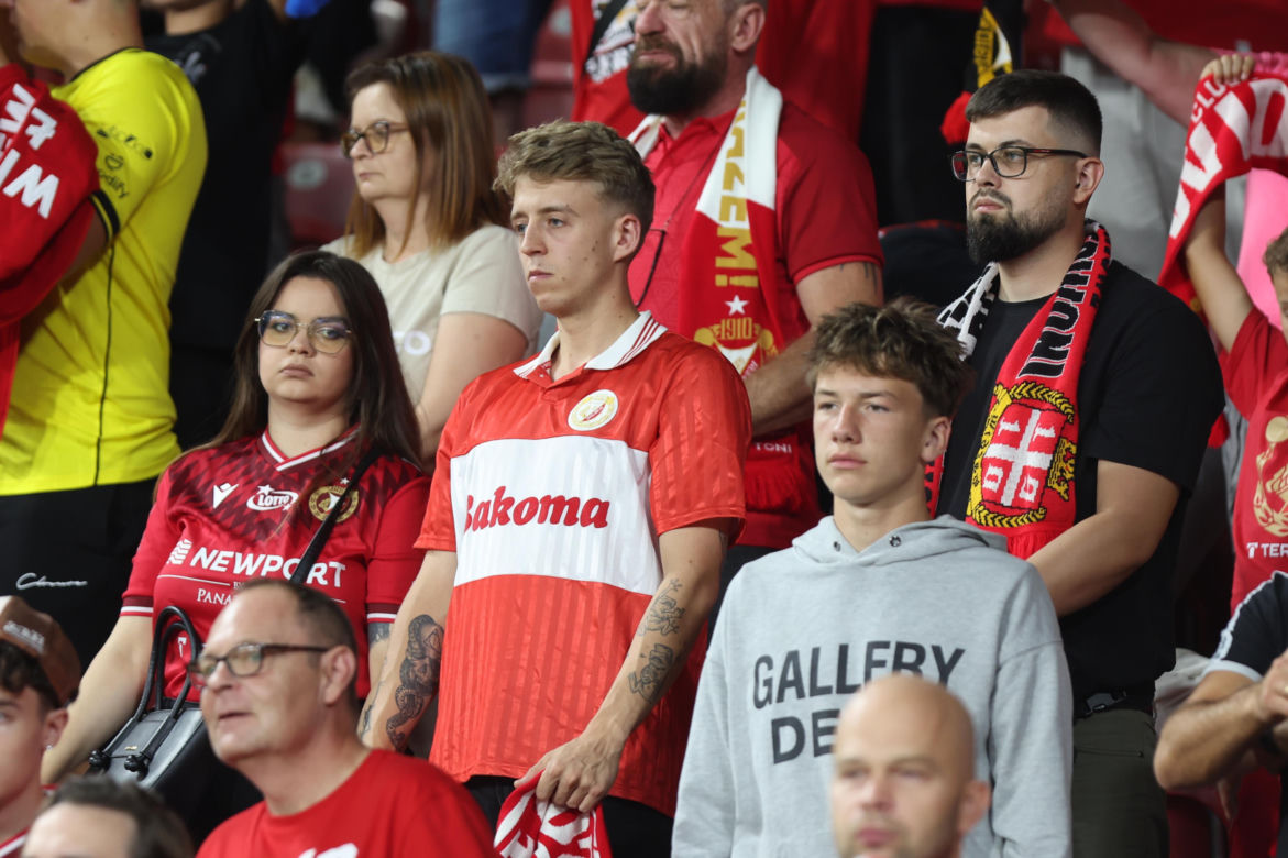 Widzew Łódź - Lech Poznań: Zdjęcia kibiców z meczu 6. kolejki PKO BP Ekstraklasy