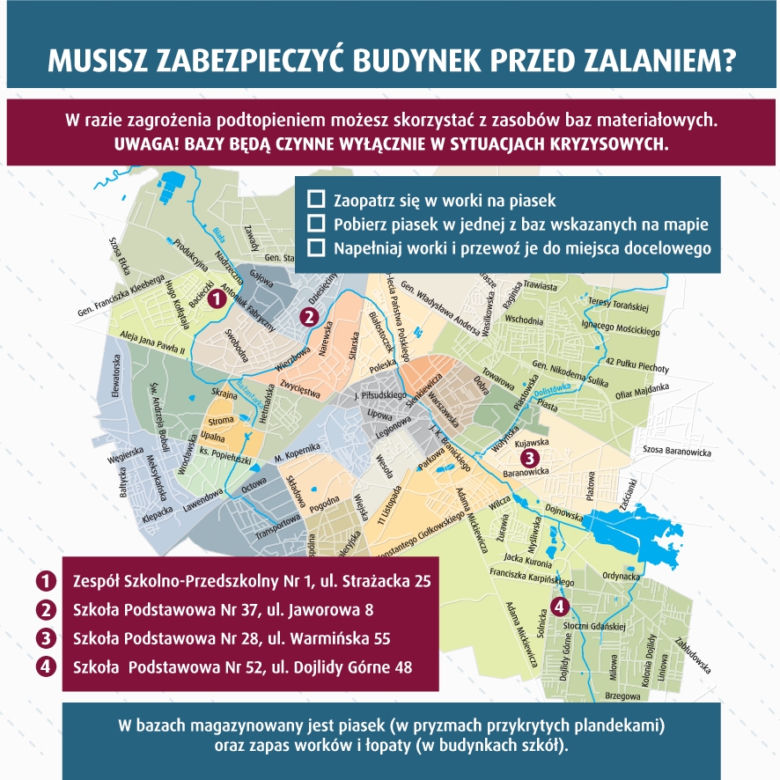 Straż Miejska w Białymstoku informuje mieszkańców, jak postępować w razie podtopień