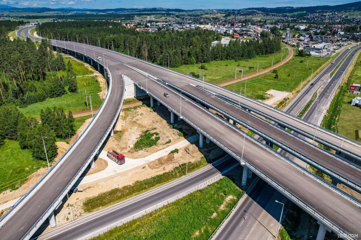 Budowa zakopianki DK 47 Rzdzawka - Nowy Targ - czerwiec 2024