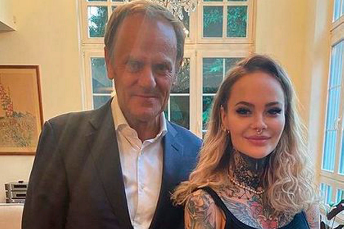 Monika Miller i Donald Tusk
