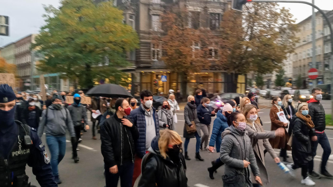Protest kobiet w Szczecinie 27.10.2020