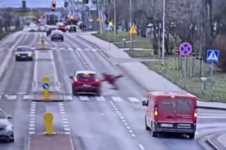 Potrącenie na pasach w  Lubinie