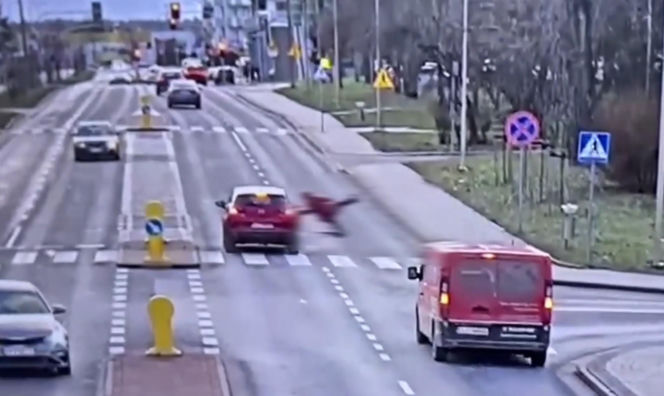 Potrącenie na pasach w  Lubinie