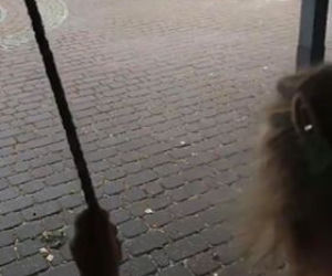M jak miłość. Zosia, córka Rafała Mroczka, na planie