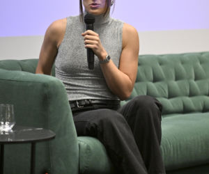 Iga Świątek i Daria Abramowicz na konferencji