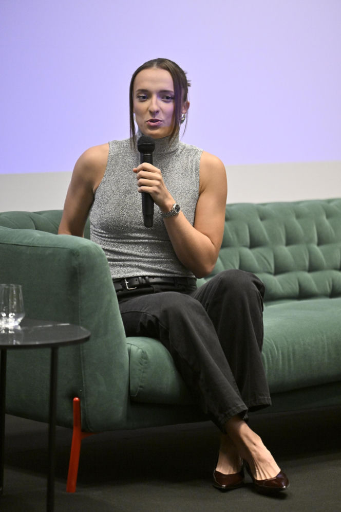 Iga Świątek i Daria Abramowicz na konferencji